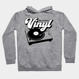 Vinyl Records - The Real Deal - Retro Record Player Turntable Hoodie